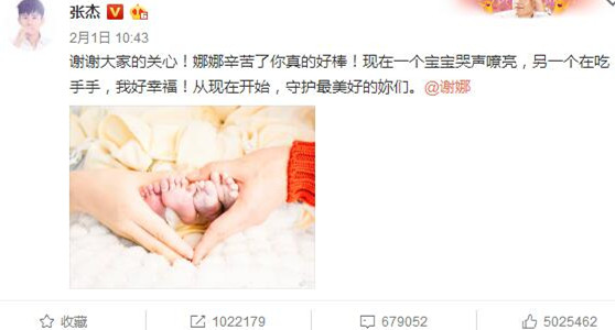 谢娜生下双胞胎女儿!科普双胞胎孕妇该如何选择分娩方式!
